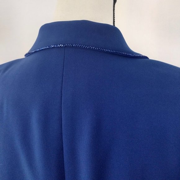 Vintage Y2K Designer Ben Marc Blue Beaded Formal Jacket - Picture 6 of 11
